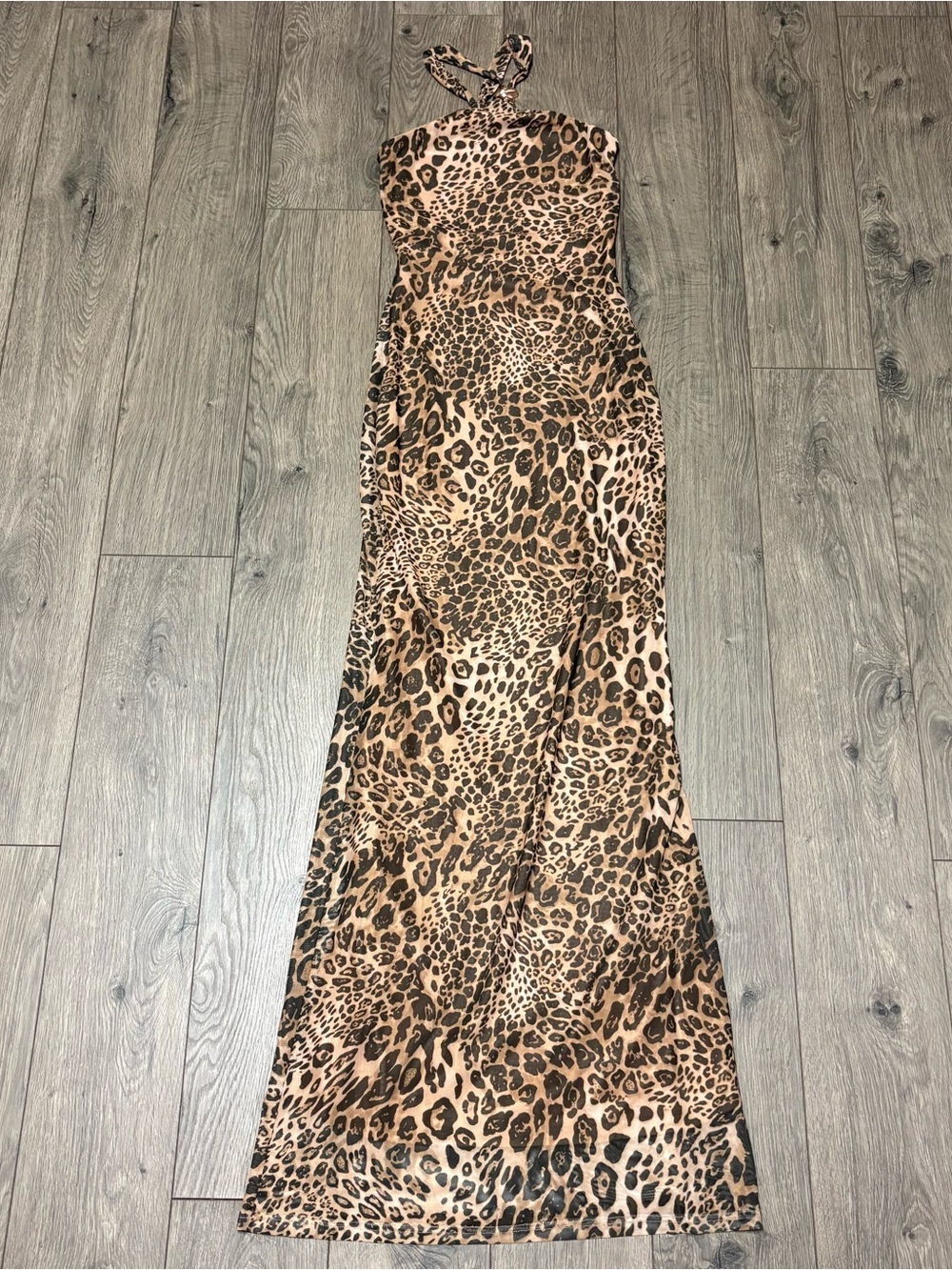 Xs fashion nova maxi dress leopard print
